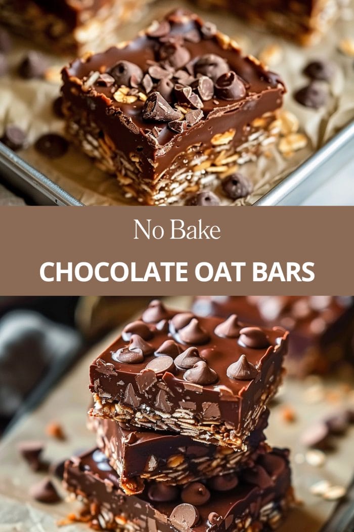 No Bake Chocolate Oat Bars
