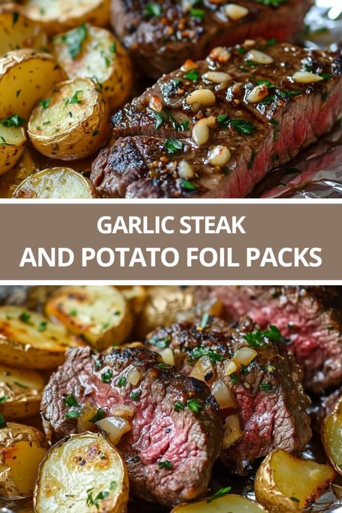 Garlic Steak and Potato Foil Packs