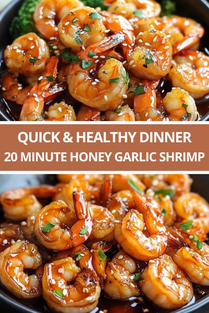Quick & Healthy Dinner 20 Minute Honey Garlic Shrimp