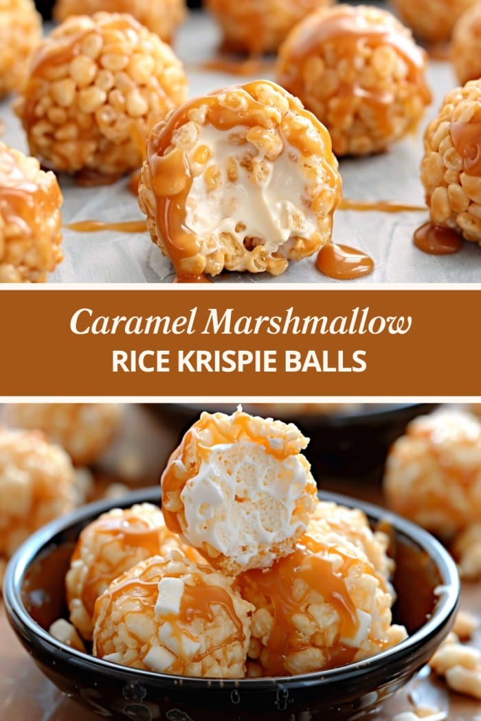 Caramel Marshmallow Rice Krispie Balls Recipe