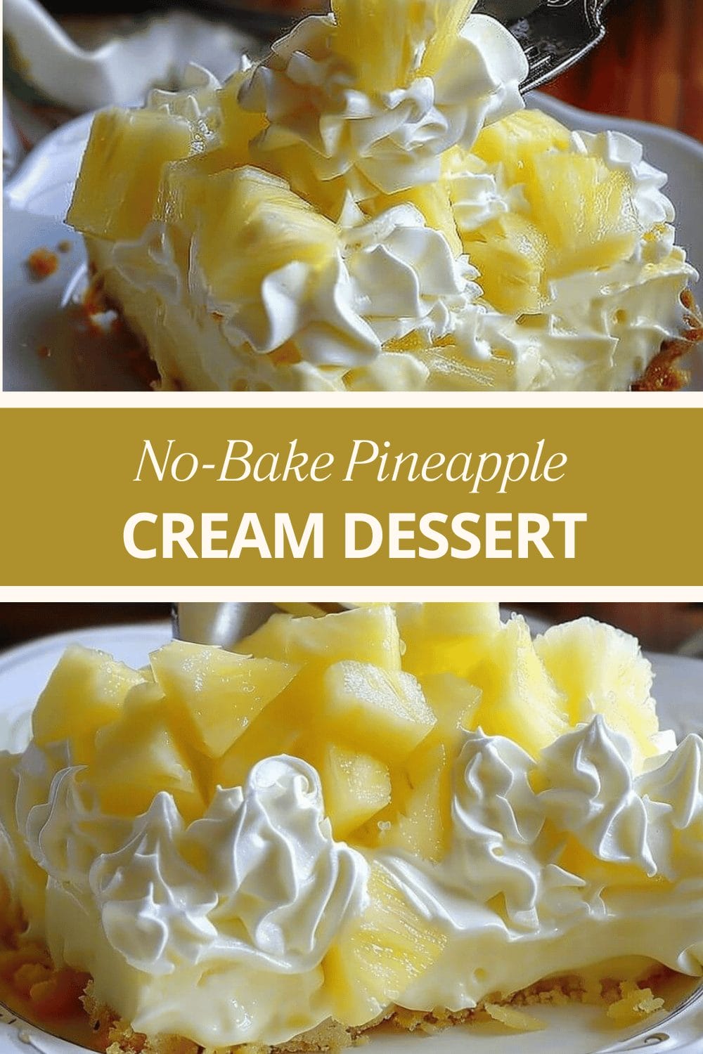 No-Bake Pineapple Cream Dessert