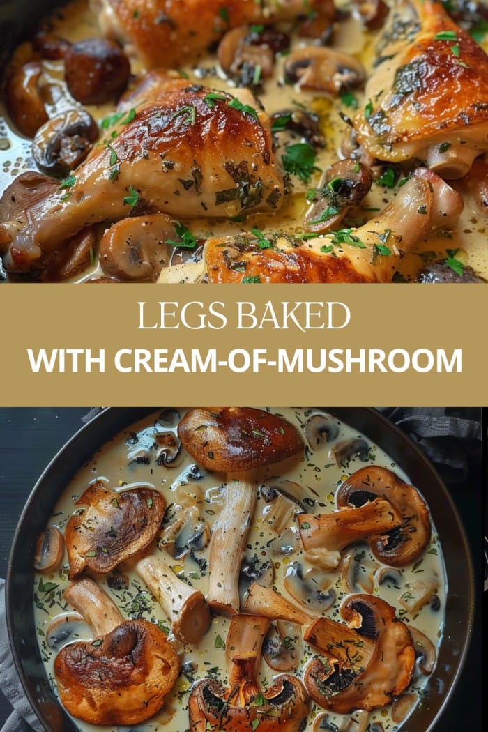 LEGS BAKED WITH CREAM-OF-MUSHROOM