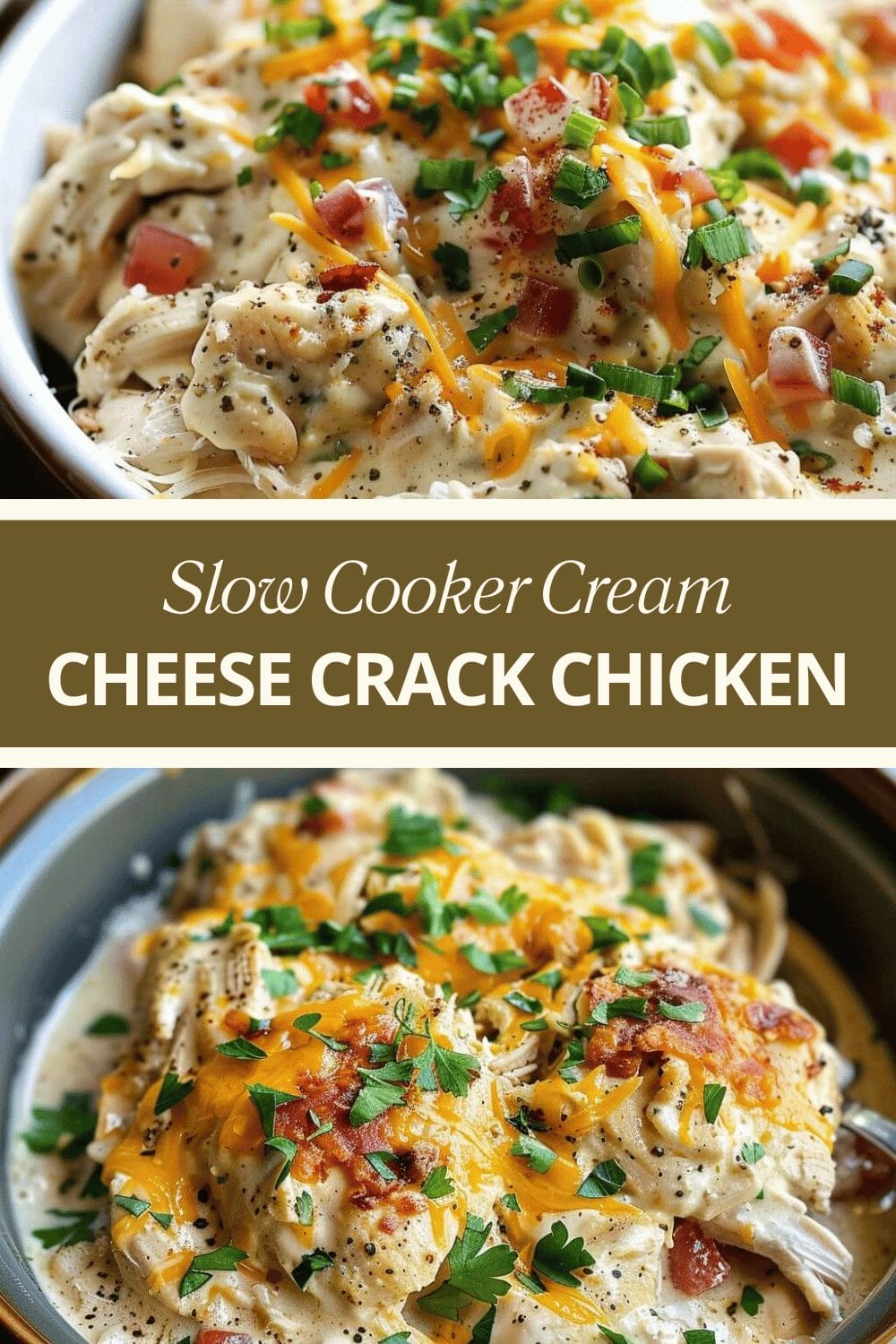 SLOW COOKER CREAM CHEESE CRACK CHICKEN