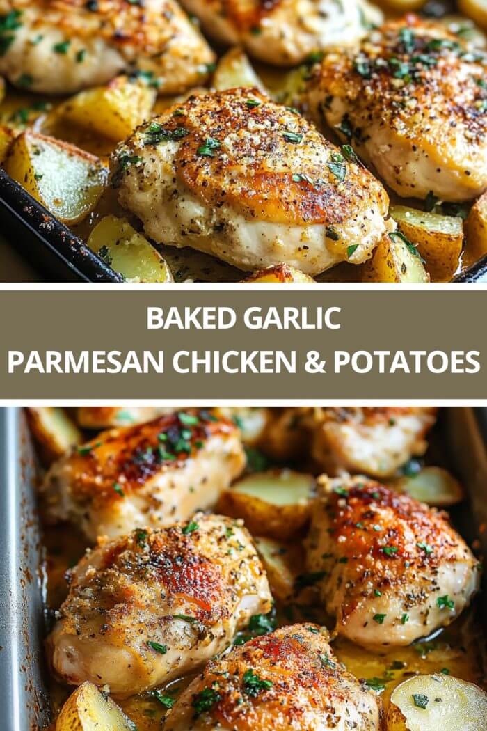Baked Garlic Parmesan Chicken And Potatoes