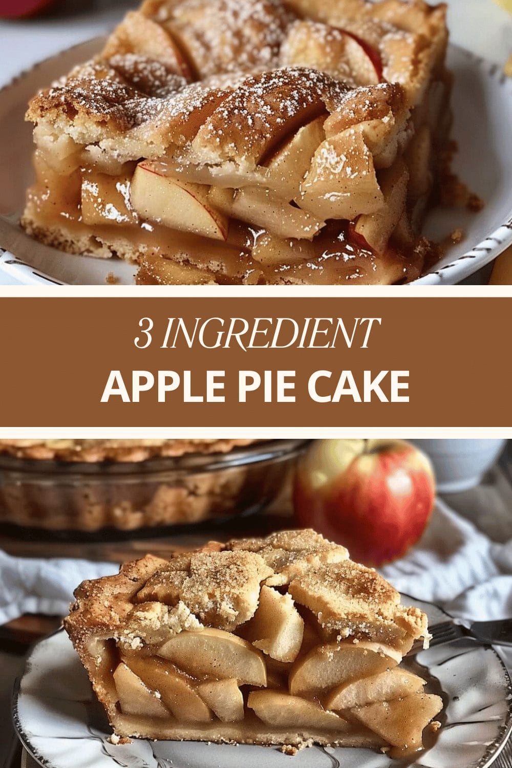 3 INGREDIENT APPLE PIE CAKE