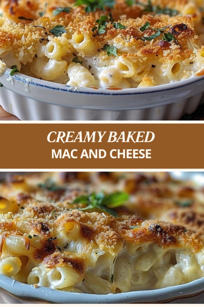 CREAMY BAKED MAC AND CHEESE