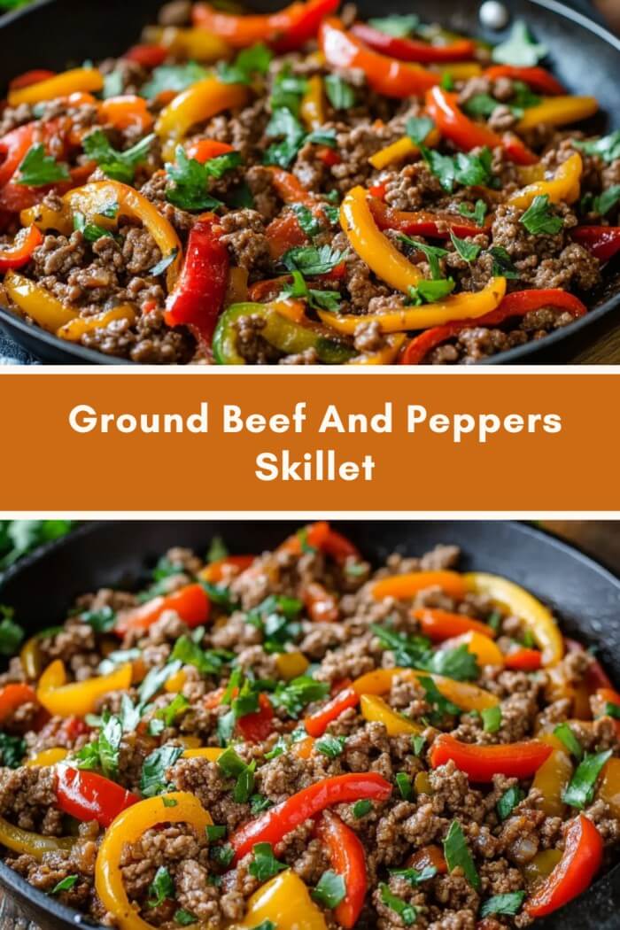 Ground Beef And Peppers Skillet