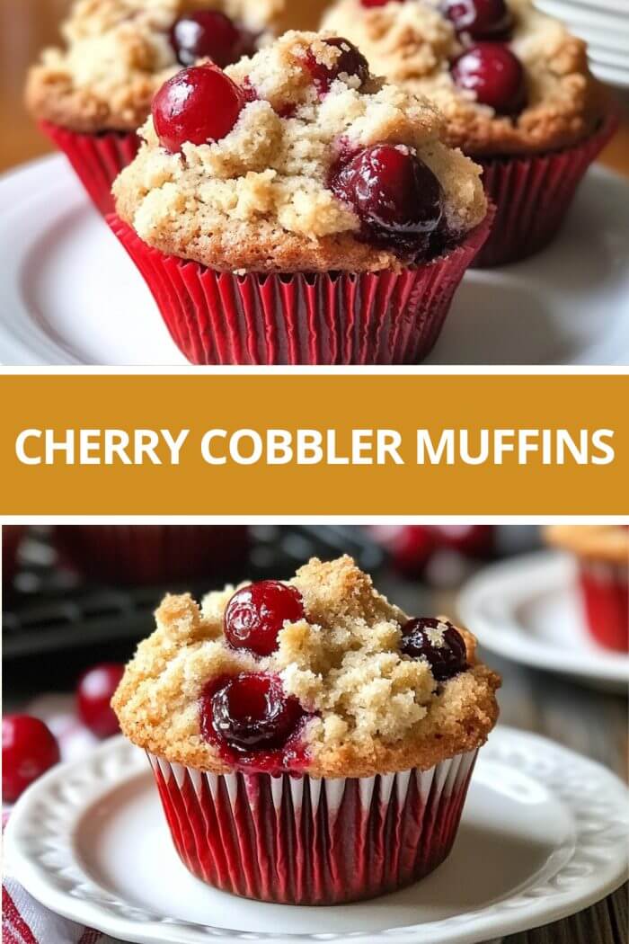 Cherry Cobbler Muffins