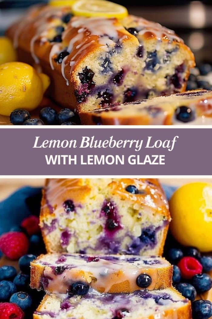 Lemon Blueberry Loaf with Lemon Glaze