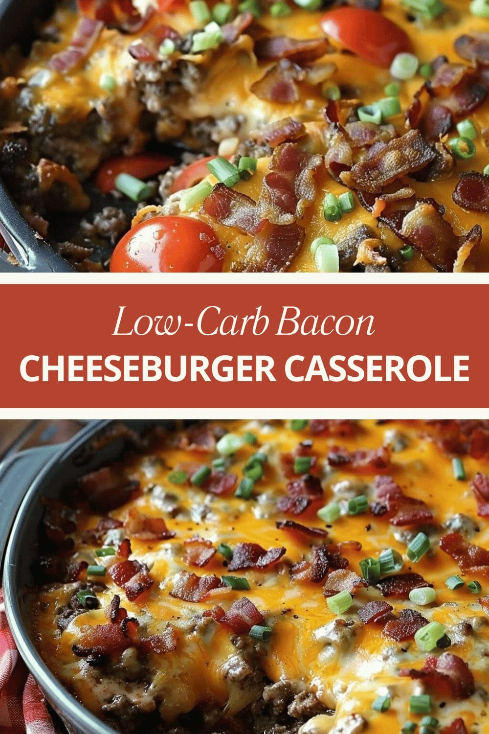 Low-Carb Bacon Cheeseburger Casserole