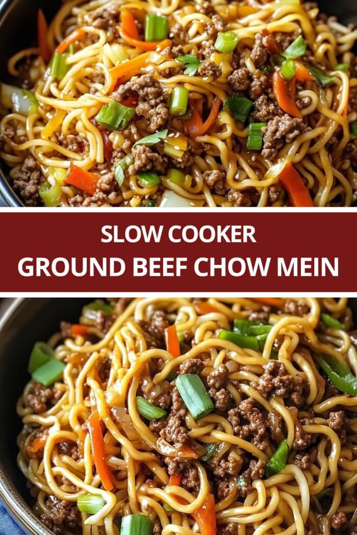 Slow Cooker Ground Beef Chow Mein
