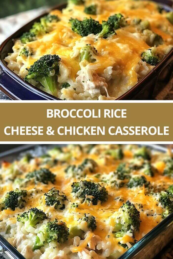 Broccoli Rice Cheese and Chicken Casserole