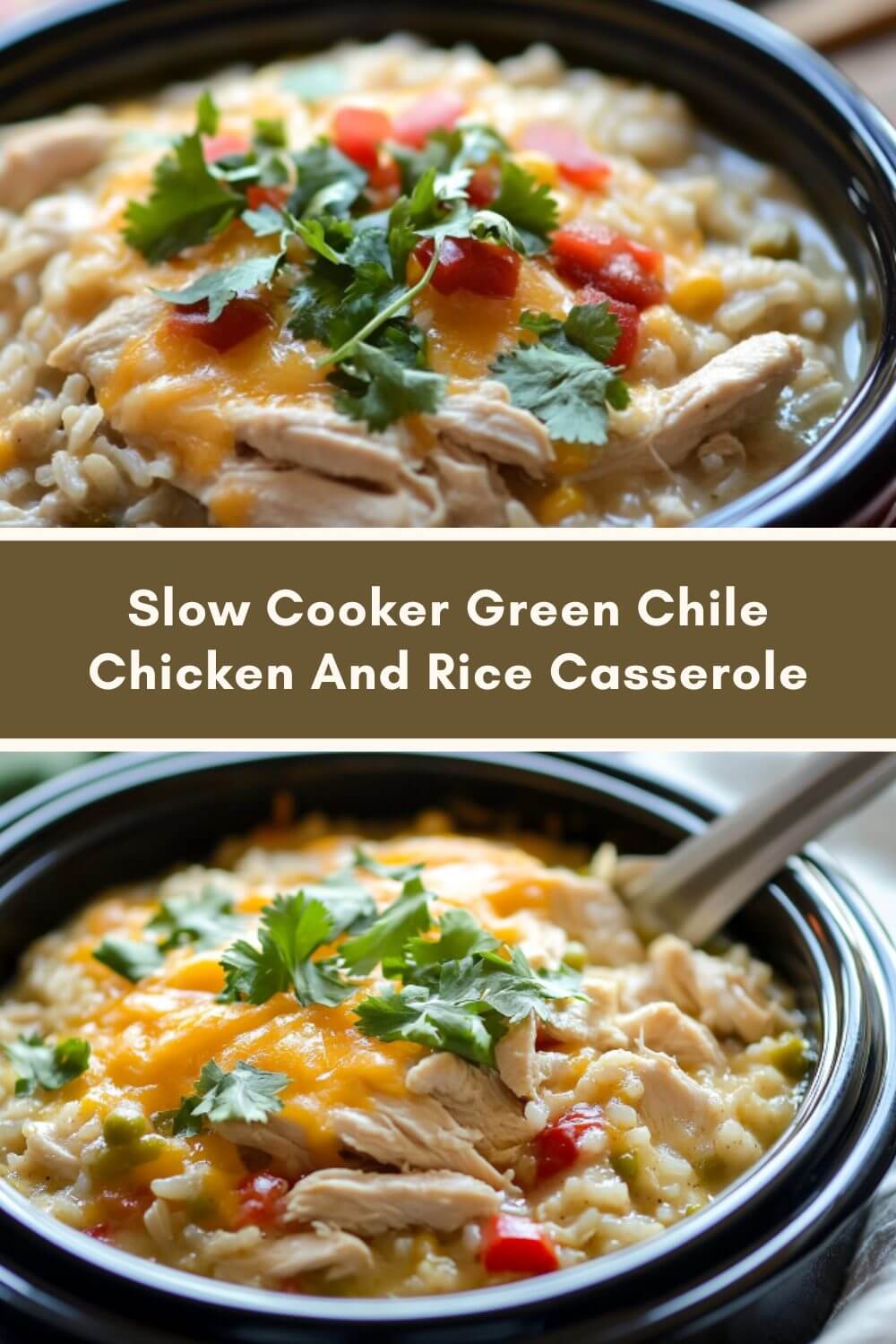 Slow Cooker Green Chile Chicken And Rice Casserole