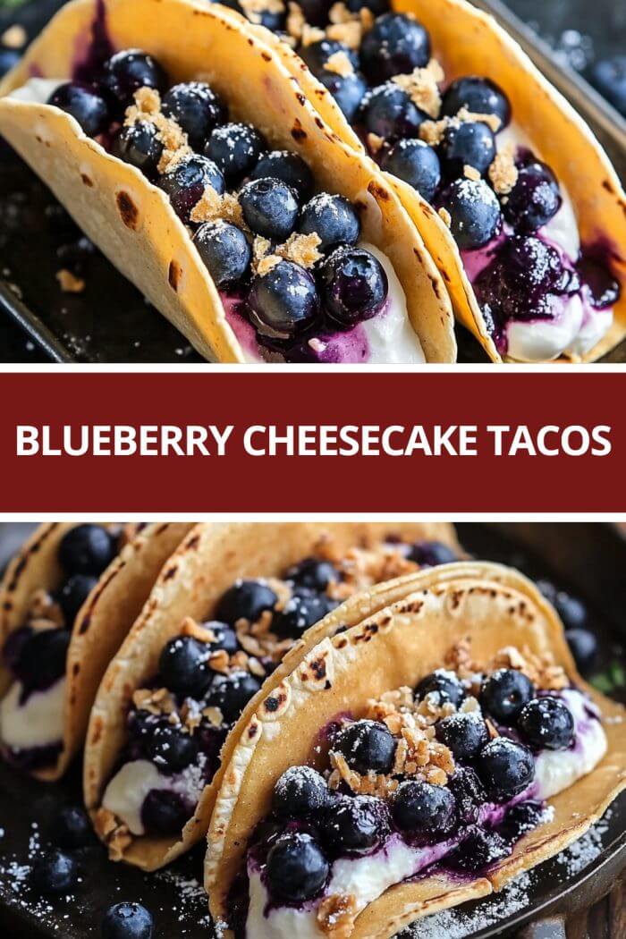 Blueberry Cheesecake Tacos