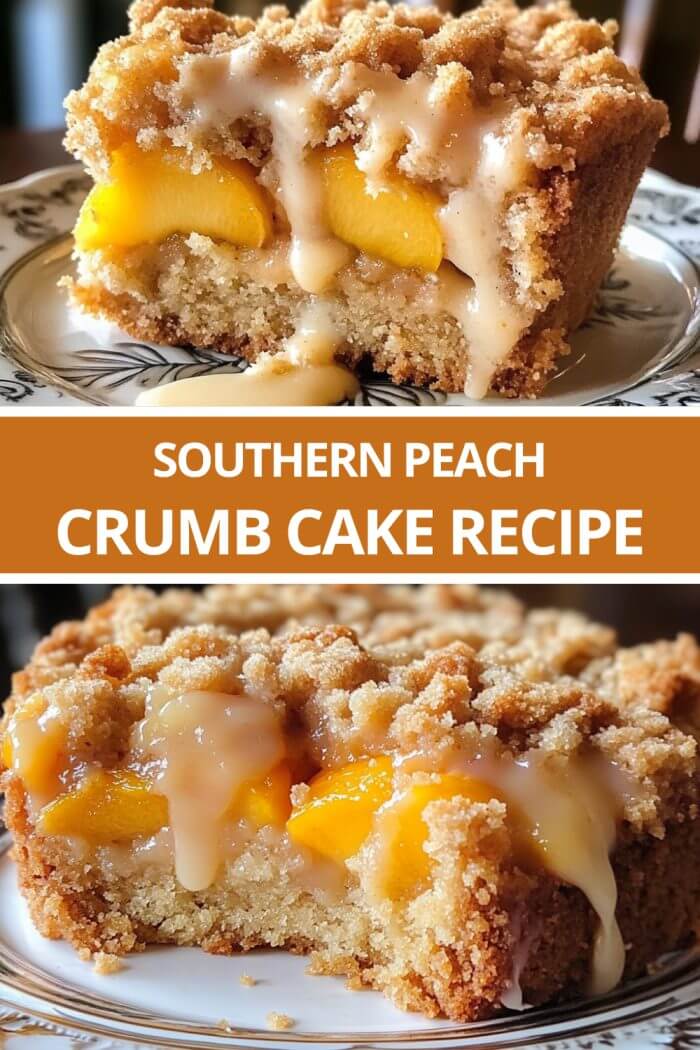 Southern Peach Crumb Cake Recipe