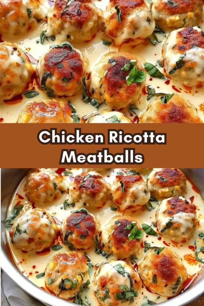 Baked Chicken Ricotta Meatballs