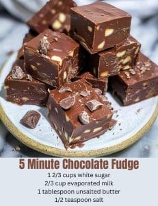 5 Minute Chocolate Fudge Recipecs
