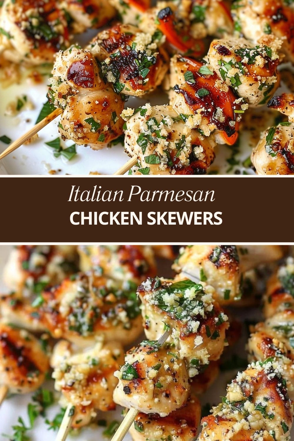 Italian Parmesan Chicken Skewers