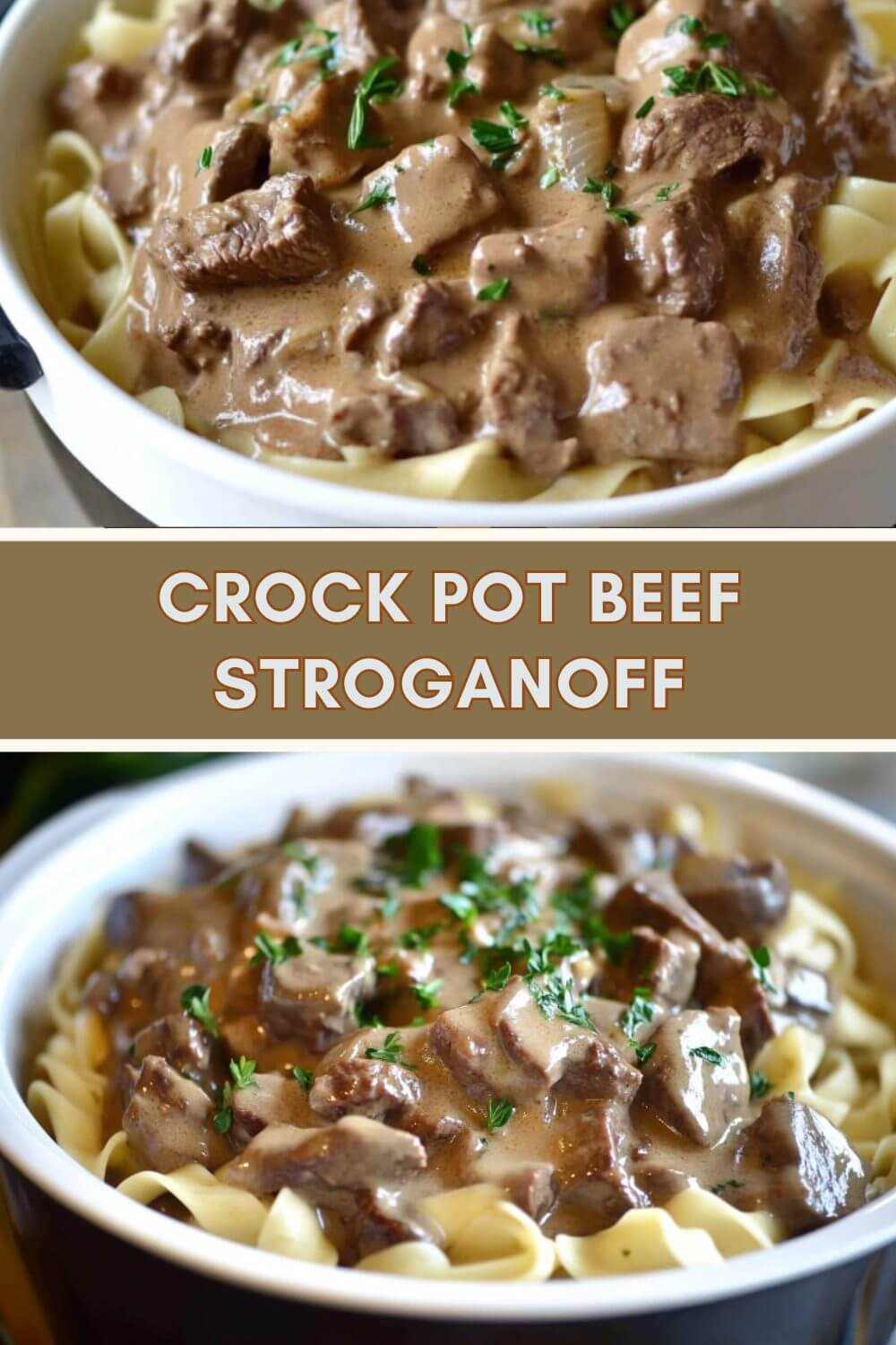 CROCK POT BEEF STROGANOFF