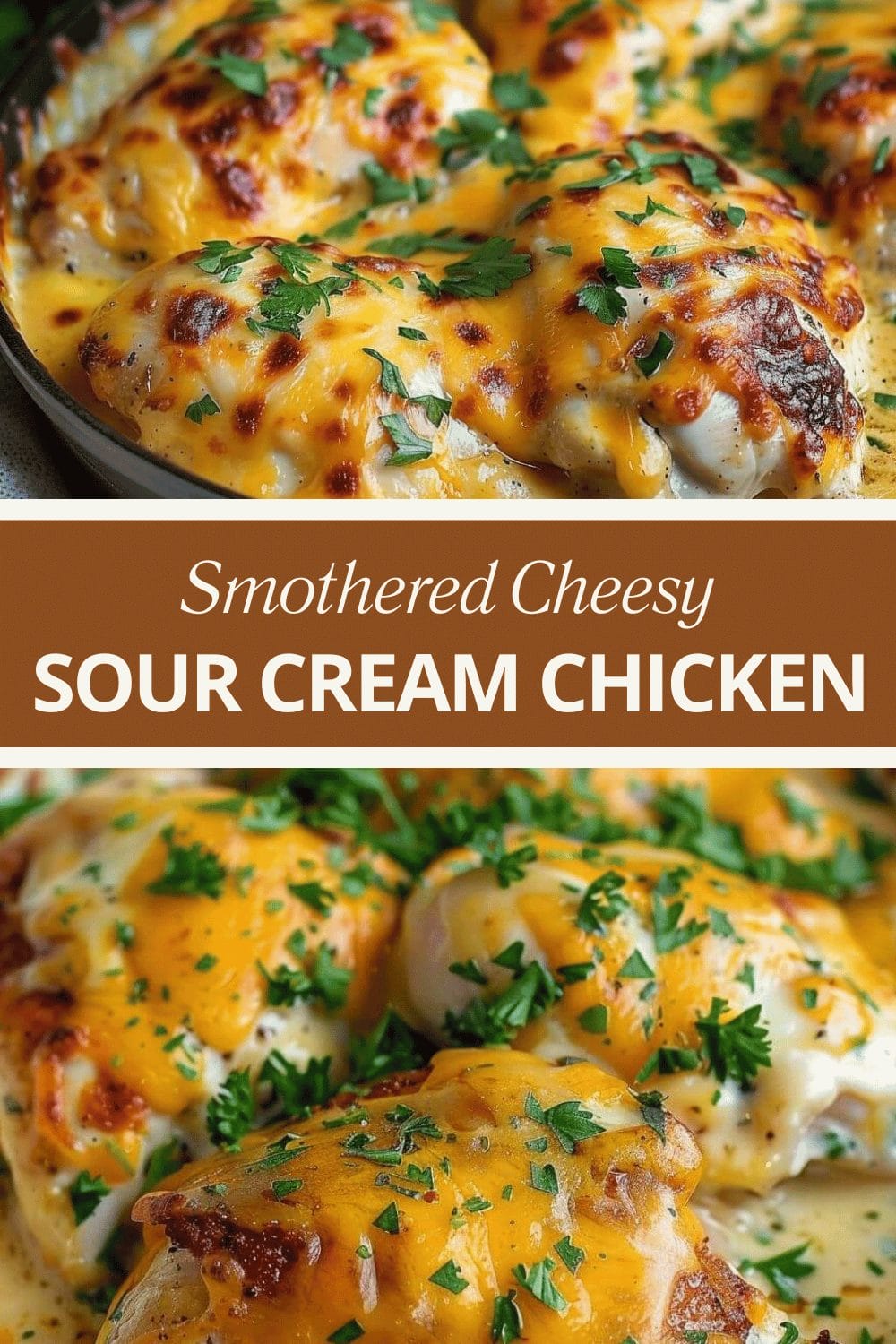 Smothered Cheesy Sour Cream Chicken