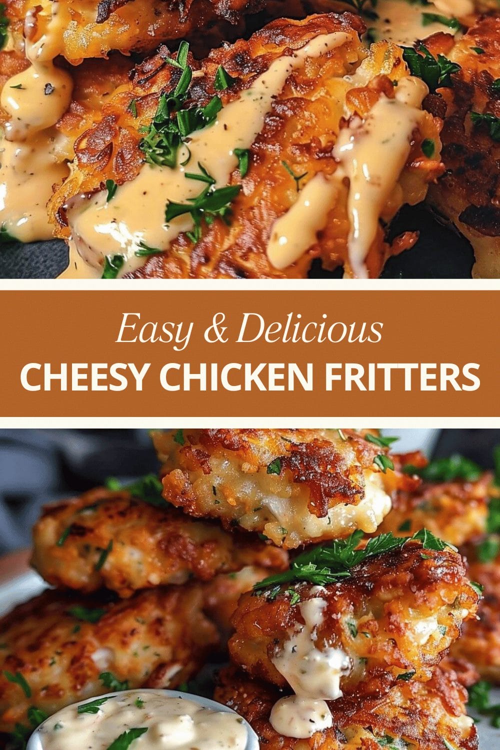 Cheesy Chicken Fritters