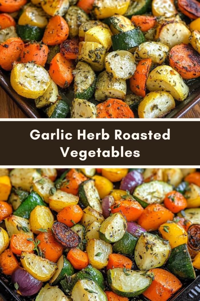 Garlic Herb Roasted Potatoes Carrots and Zucchini