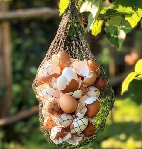 Why You Should Hang a Mesh Bag of Eggshells in Your Garden