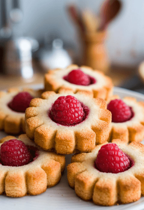 5 Ingredient Raspberry Thumbprint Cookies