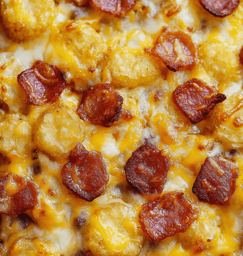 Bacon Cheeseburger Tater Tot Casserole