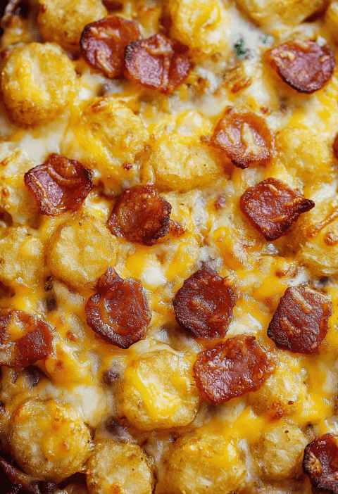 Bacon Cheeseburger Tater Tot Casserole