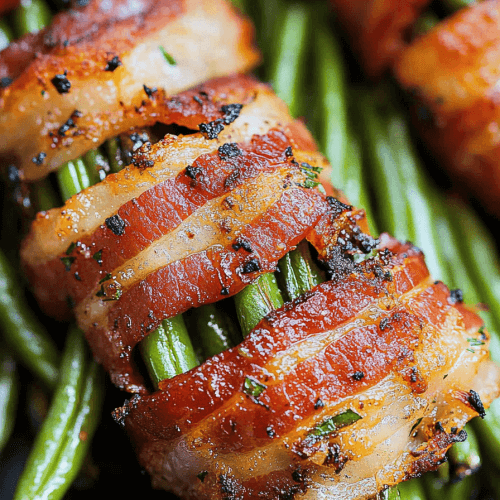 Bacon Wrapped Roasted Green Beans