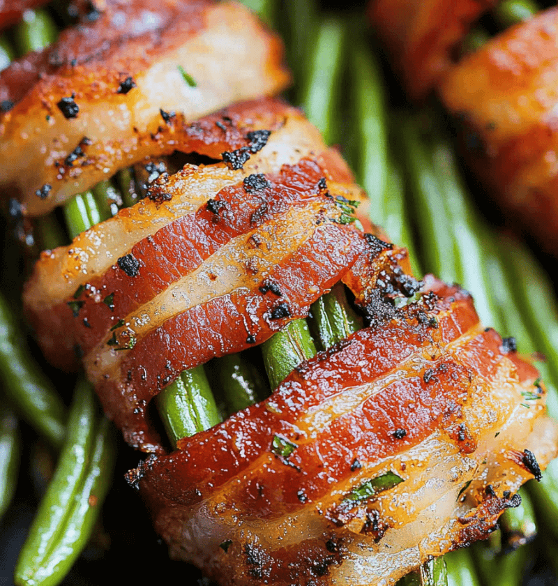 Bacon Wrapped Roasted Green Beans