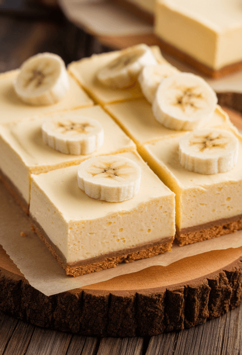 Banana Cream Cheesecake Bars