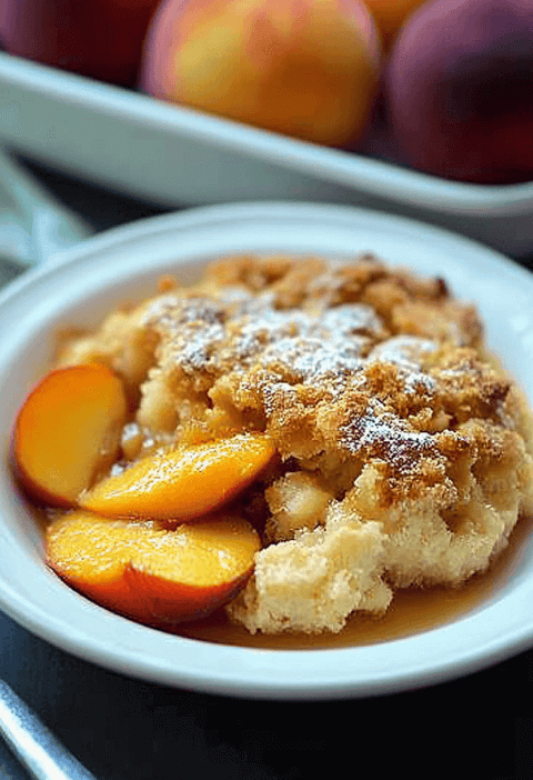 Bisquick Peach Cobbler