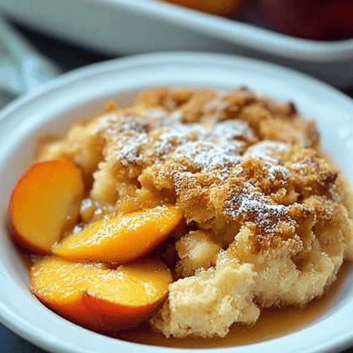Bisquick Peach Cobbler