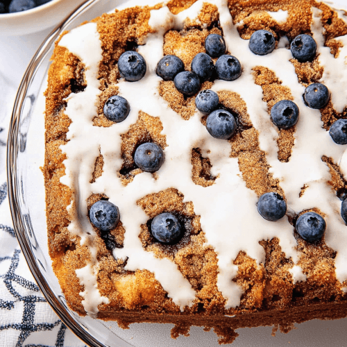 Blueberry Cinnamon Roll Cake