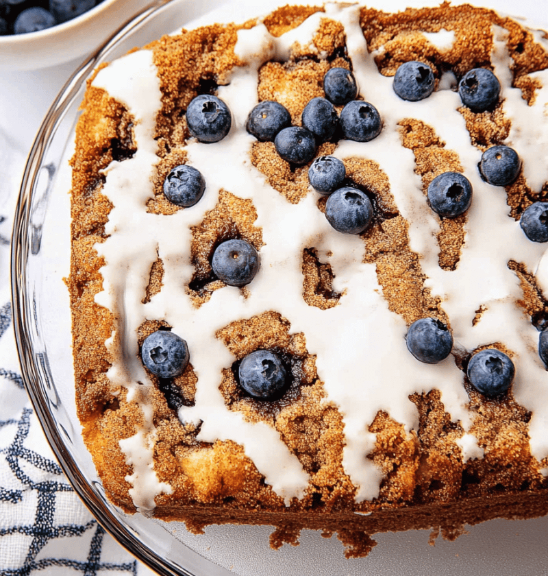 Blueberry Cinnamon Roll Cake