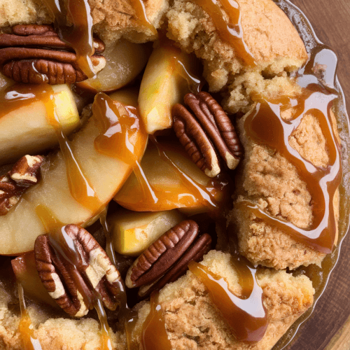Caramel Apple Pecan Cobbler