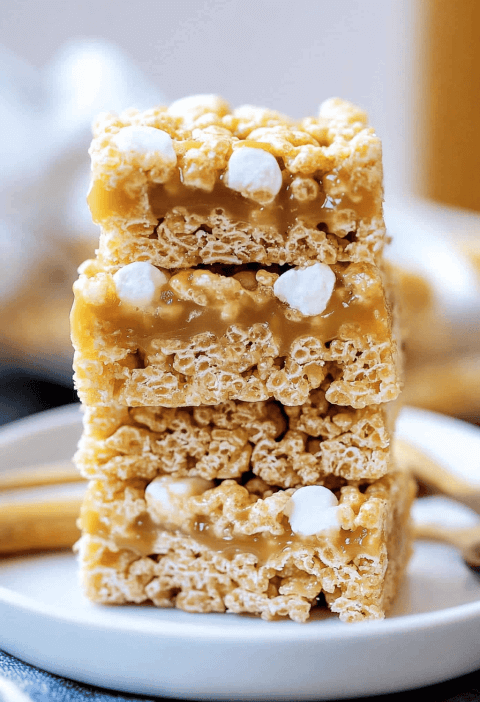 Caramel Rice Krispies Treats