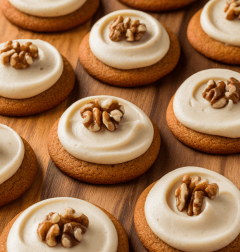 Carrot Cake Cookies With Cream Cheese Frosting