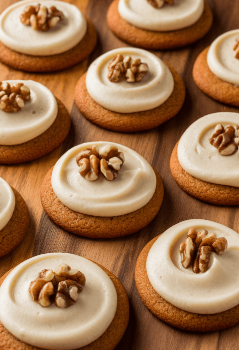 Carrot Cake Cookies With Cream Cheese Frosting