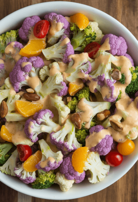 Cauliflower Broccoli Salad