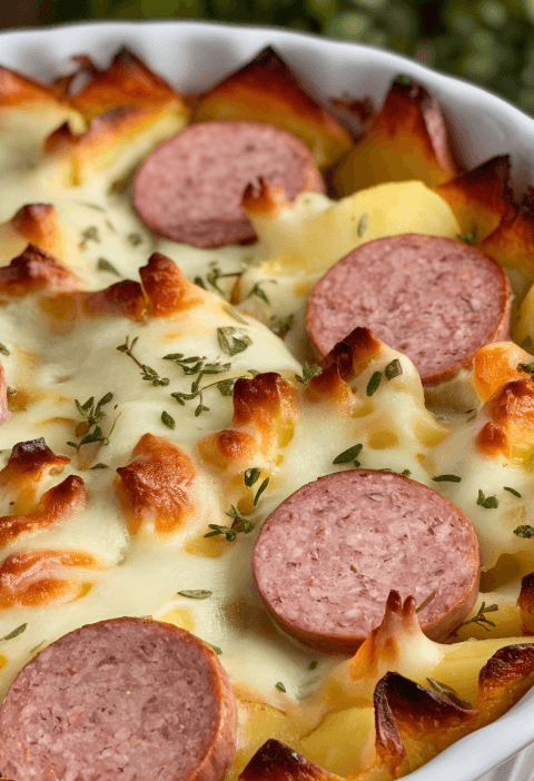 Cheese Potato And Smoked Sausage Casserole