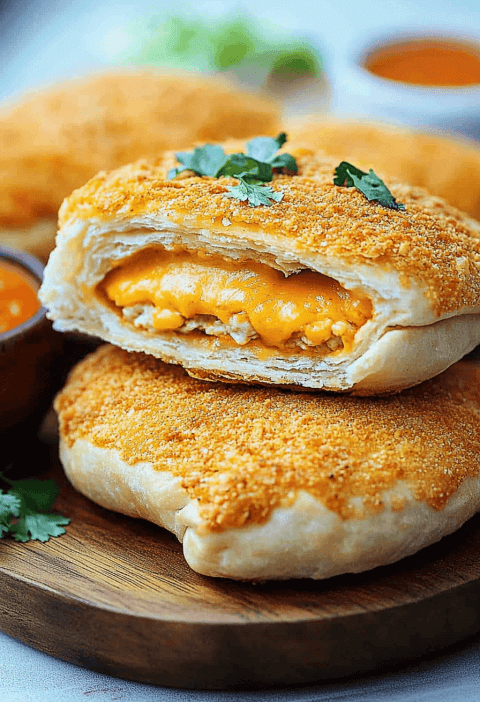 Cheesy Chicken Taco Pockets