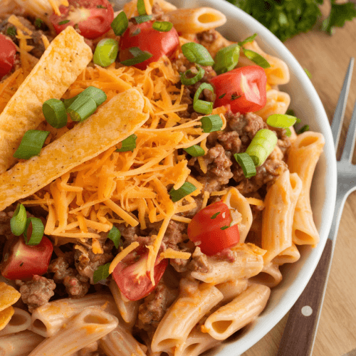 Cheesy Taco Cream Cheese Pasta