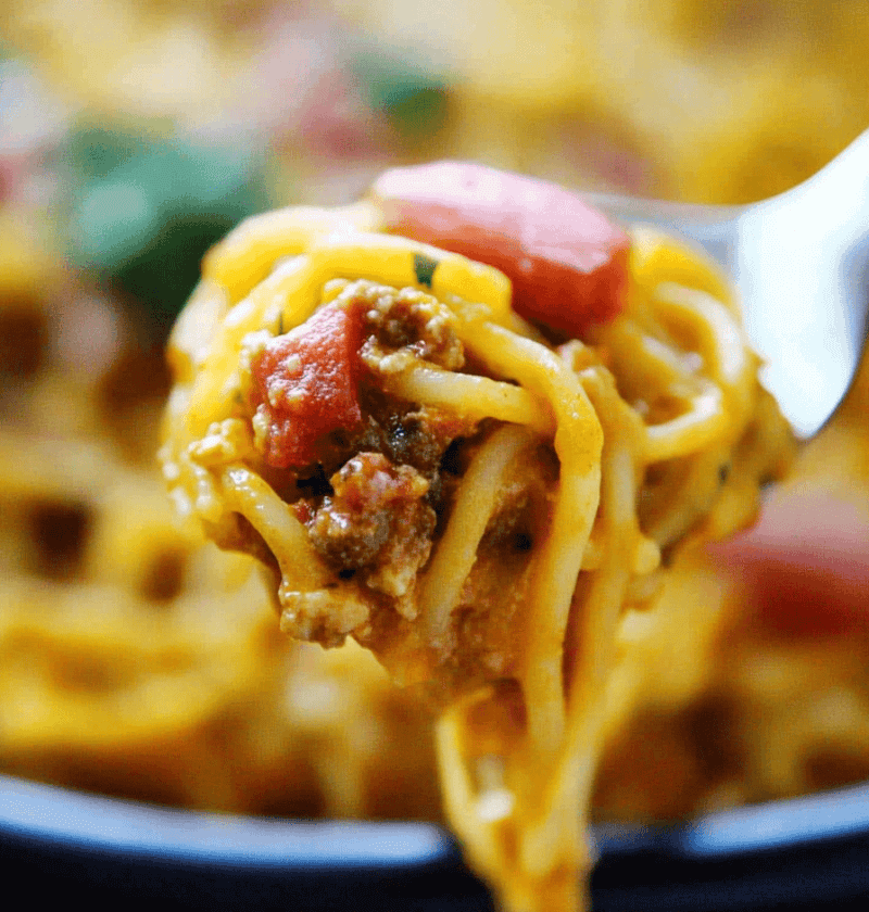 Cheesy Taco Spaghetti