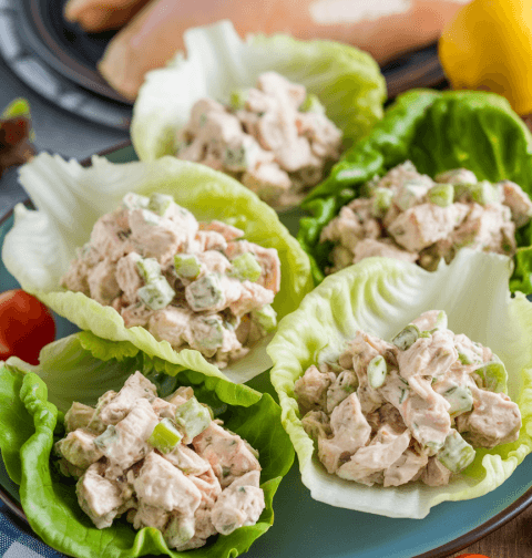 Chicken Salad Lettuce Wraps