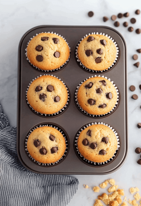 Chocolate Chip Cake Mix Muffins