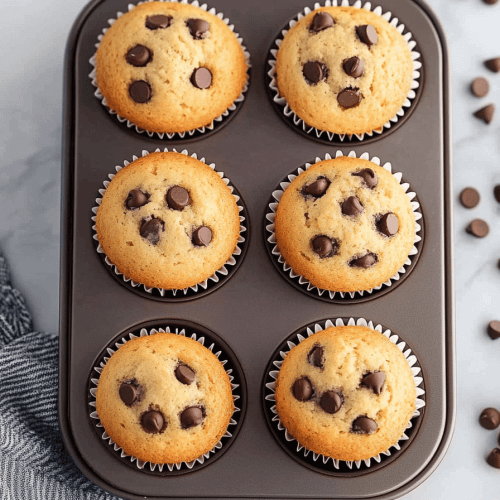 Chocolate Chip Cake Mix Muffins