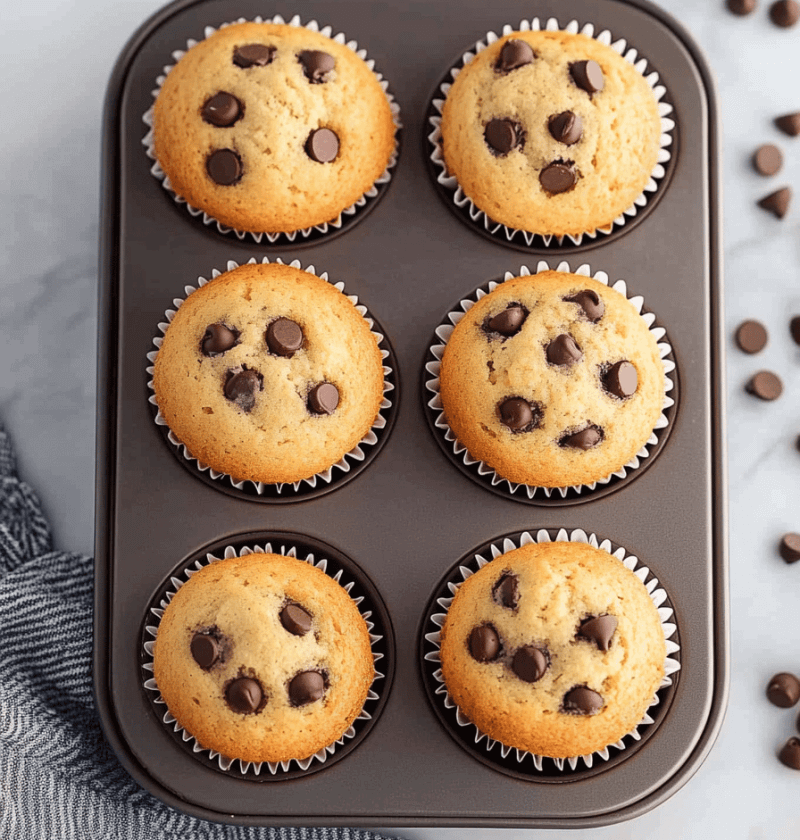Chocolate Chip Cake Mix Muffins